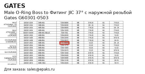 Gates G60301-0503