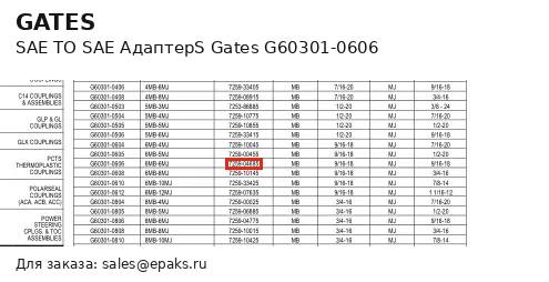 Gates G60301-0606