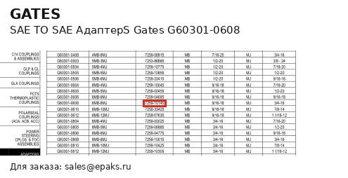 Gates G60301-0608