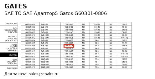 Gates G60301-0806