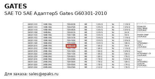 Gates G60301-2010