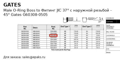 Gates G60308-0505
