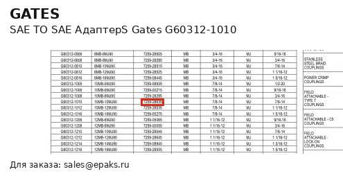 Gates G60312-1010