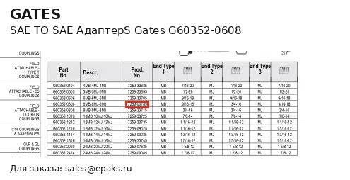 Gates G60352-0608