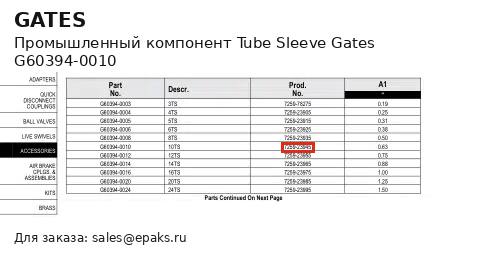 Gates G60394-0010