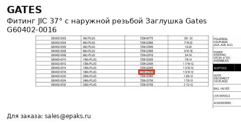 Gates G60402-0016