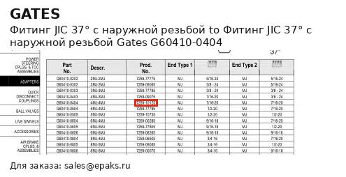 Gates G60410-0404