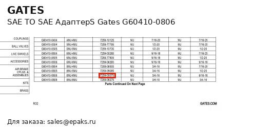 Gates G60410-0806