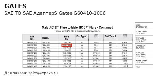 Gates G60410-1006
