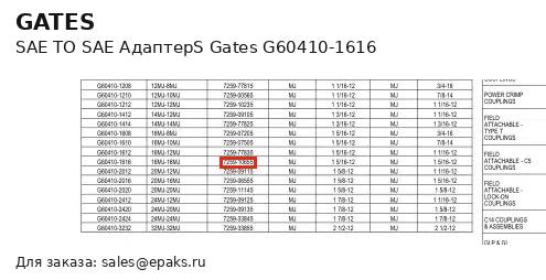 Gates G60410-1616