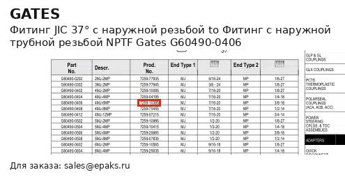 Gates G60490-0406