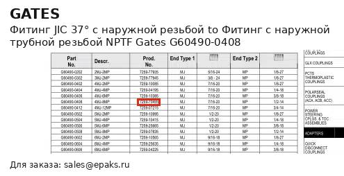 Gates G60490-0408