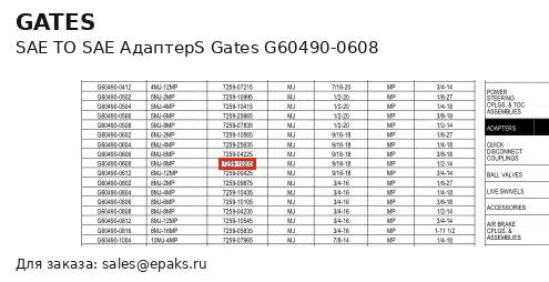 Gates G60490-0608