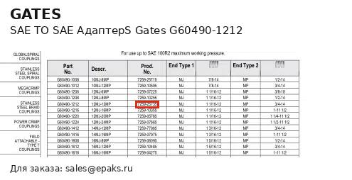 Gates G60490-1212