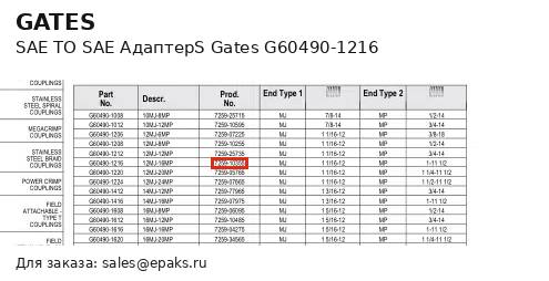 Gates G60490-1216