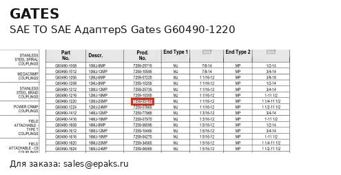 Gates G60490-1220