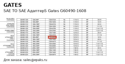 Gates G60490-1608