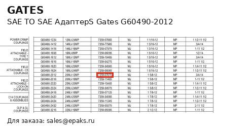 Gates G60490-2012