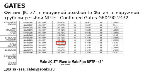 Gates G60490-2432