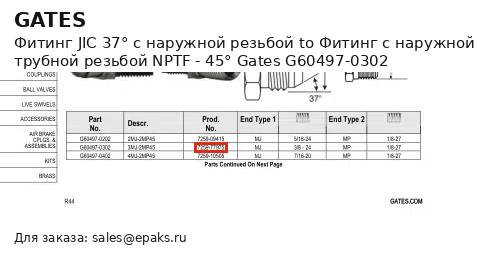 Gates G60497-0302