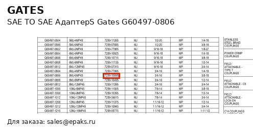 Gates G60497-0806