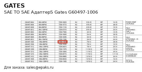 Gates G60497-1006