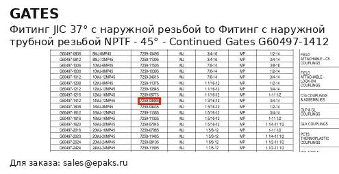 Gates G60497-1412