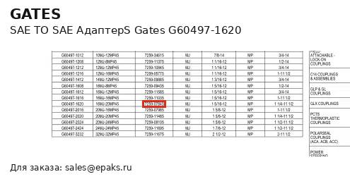 Gates G60497-1620