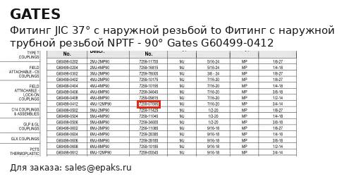 Gates G60499-0412