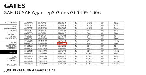 Gates G60499-1006