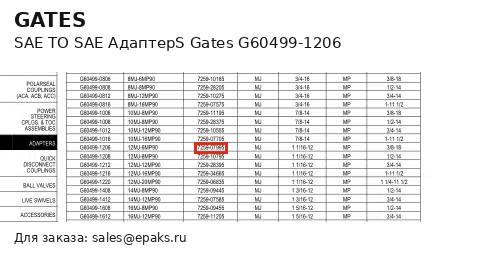 Gates G60499-1206
