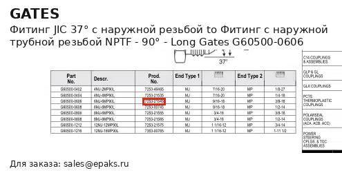 Gates G60500-0606