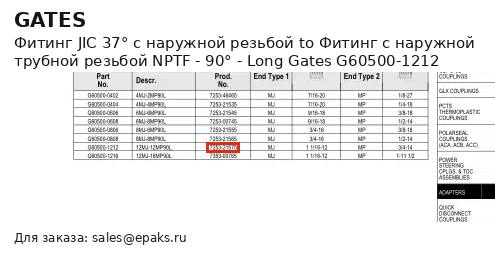 Gates G60500-1212