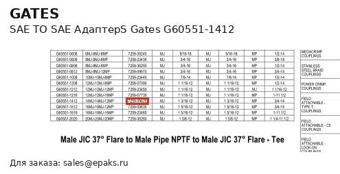 Gates G60551-1412