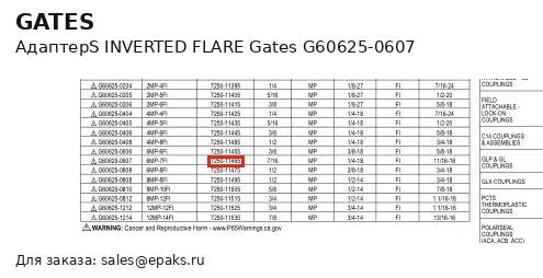 Gates G60625-0607