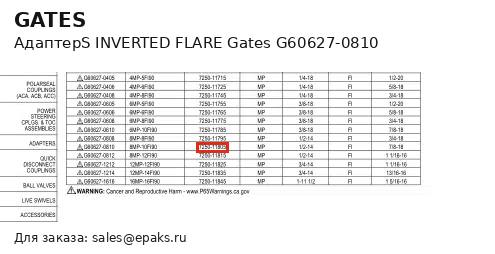 Gates G60627-0810