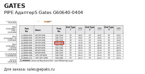 Gates G60640-0404