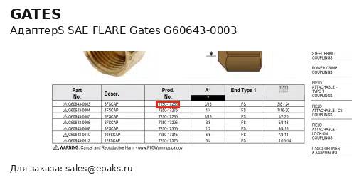Gates G60643-0003