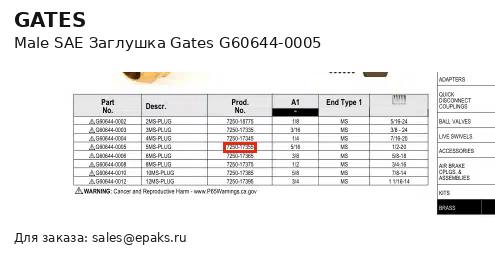 Gates G60644-0005