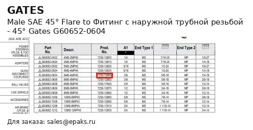 Gates G60652-0604