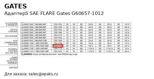 Gates G60657-1012