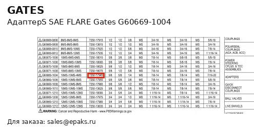 Gates G60669-1004