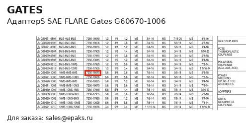 Gates G60670-1006