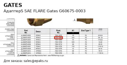 Gates G60675-0003