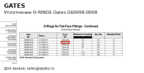 Gates G60698-0008