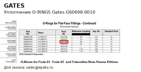 Gates G60698-0010