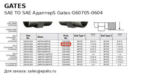 Gates G60705-0604