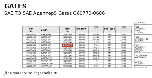 Gates G60770-0606