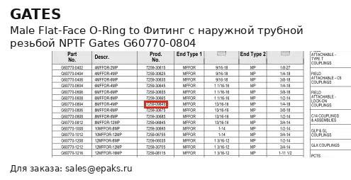 Gates G60770-0804