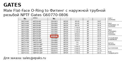 Gates G60770-0806